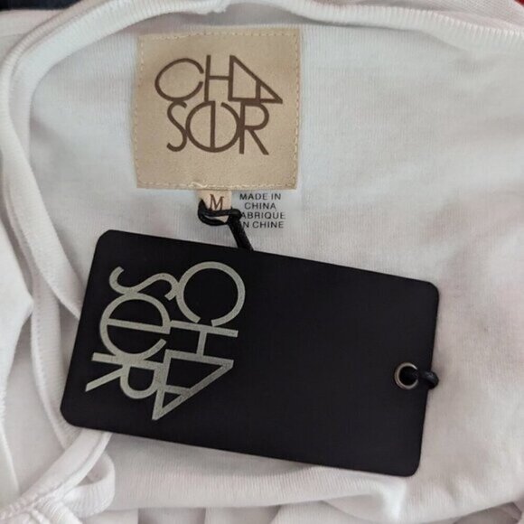 Chaser White Ruffle Halter Top Women's size M New with tags - Picture 5 of 6